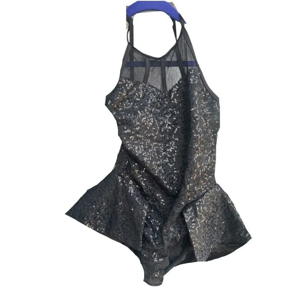 Girls Weissman Balera Girls Sequin Dance Ice Skating Competition Costume Size Me